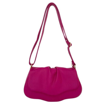 Geantă damă Wave piele naturală fuxia