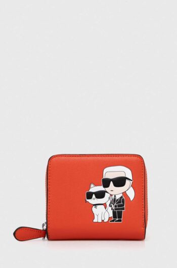 Portofel damă piele naturală Karl Lagerfeld K/IKONIK 2.0 LEATHER SM ZIPWLT Women 497