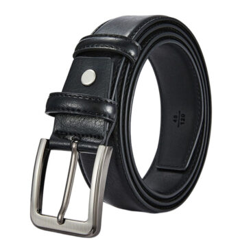 Curea barbați Alpin Polo negru 3,5 cm piele naturală