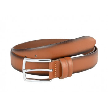 Curea barbați Nanobelts Alpin Polo coniac 3,5 cm piele naturală