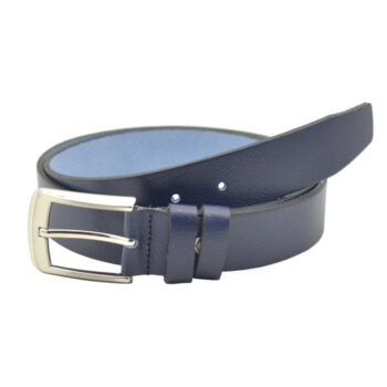 Curea bărbați CLK 3,5 cm piele naturală bleumarine