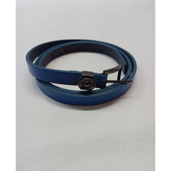Curea damă Nanobelts 1,5 cm piele naturală albastru