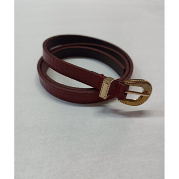 Curea damă Nanobelts 1,5 cm piele naturală bordo