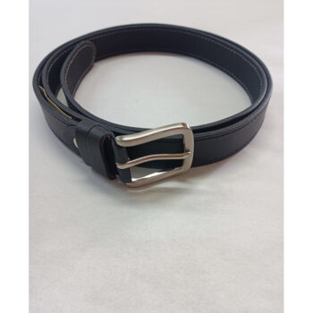 Curea bărbați Cleja 3 cm piele naturală negru cataramă mat